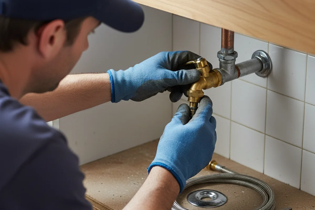 Shutoff valve and fitting work during Emergency Plumbing in Twin Bridges
